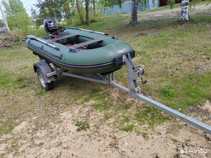 Лодка пвх с мотором Suzuki 6 л. с. и прицепом