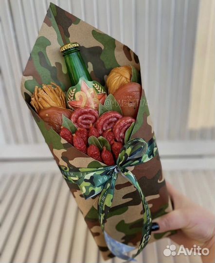 Мясной букет на 23 февраля / съедобный букет