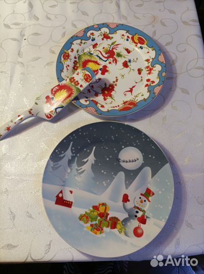 Тарелки фарфоровые для торта