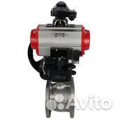 Кран шаровой DN.ru кшмфп.316.200 Ду40 Ру16 полнопроходной двухходовой, нерж. сталь 316, межфланцевый