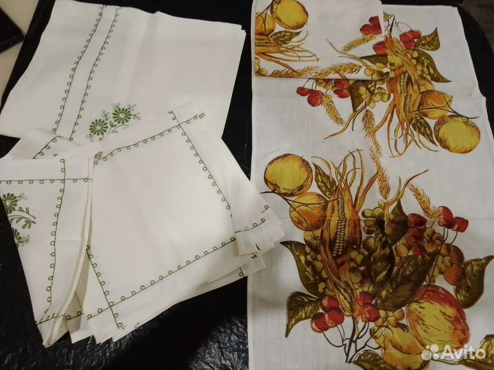 Полотенца новые- скатерть СССР (лён)