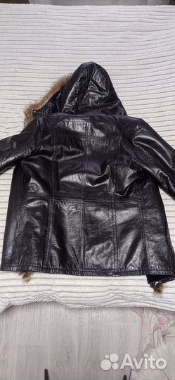 Кожаная дубленка мужская 50 52