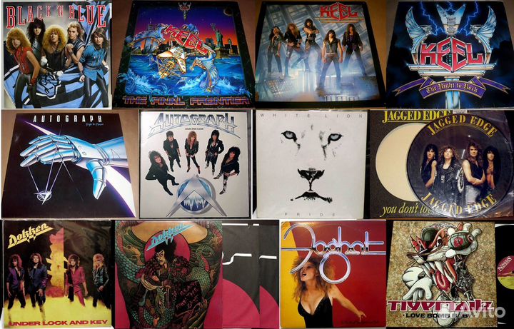 Импорт. пластинки в стиле Hard Rock и Glam Rock
