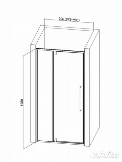 Душевая дверь aquame AQM7108-9