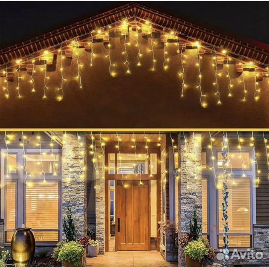 Гирлянда бахрома уличная 25м