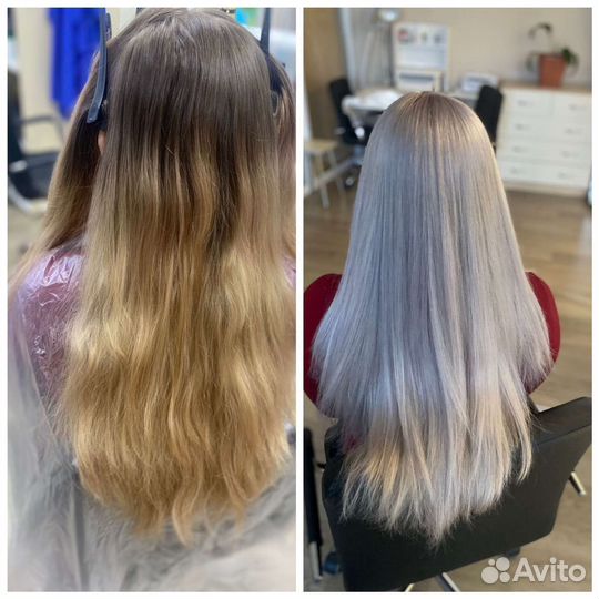 Окрашивание волос любой сложности и технике