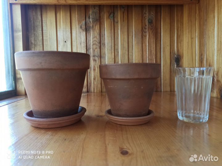 Горшок кашпо с поддоном керамика небольшие