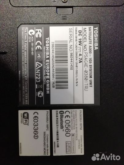 Ноутбук toshiba satellite a300