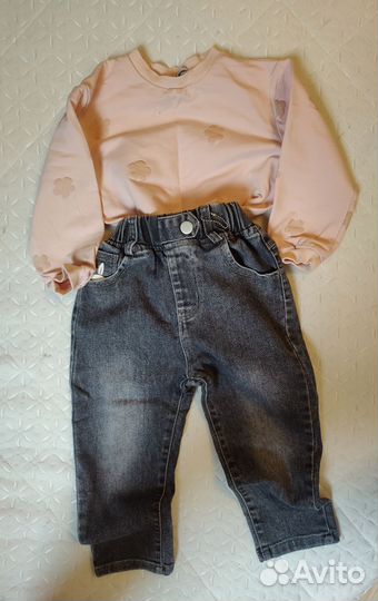 Джинсы и кофта 104
