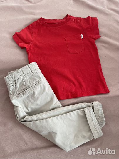 Футболка и джинсы mothercare zara 9-12