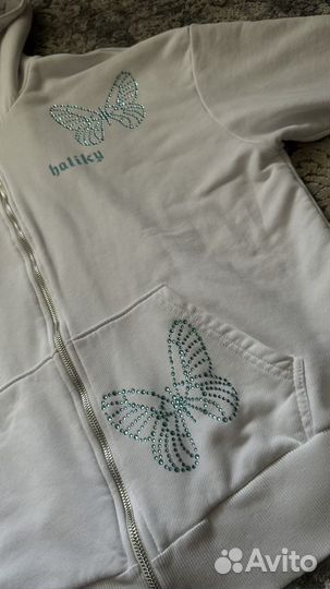 Zip hoodie haliky butterfly