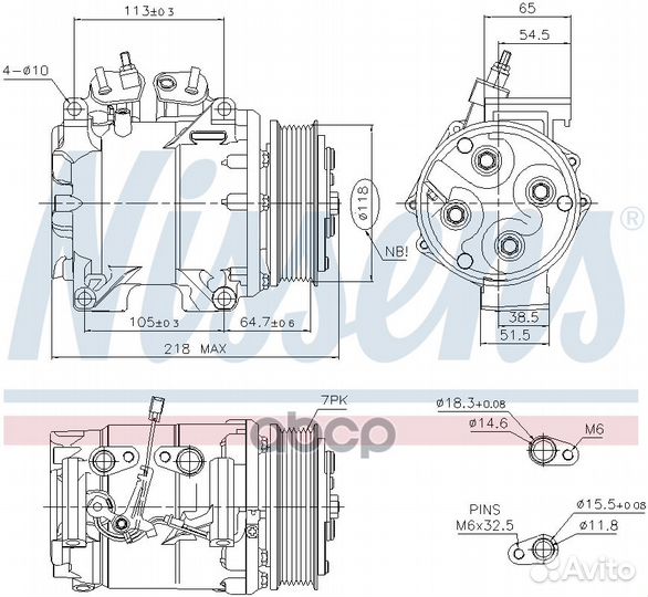 Компрессор кондиционера honda accord VII (CL CM)