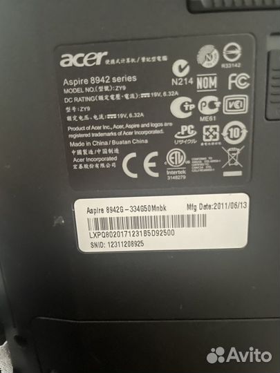 Ноутбук acer aspire