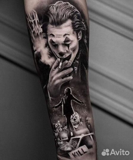 Татуировка в стиле чб Реализм Realistic Tattoo