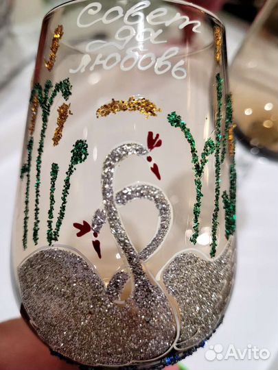 Бокалы для вина свадебные