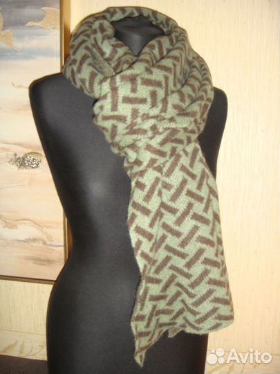 Nordstrom шарф кашемир теплый зеленый оригинал