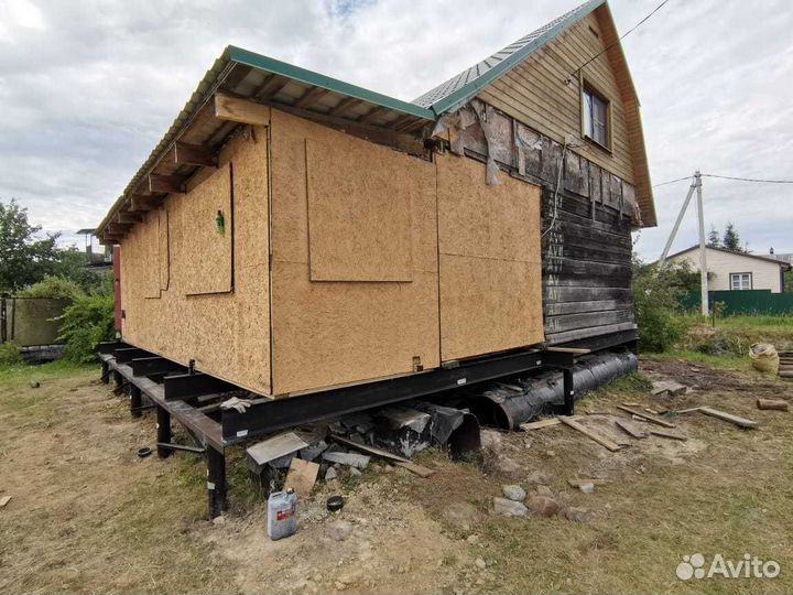 Подъем домов замена венцов