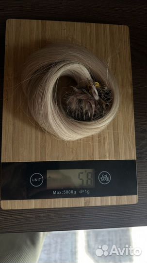 Волосы для наращивания 50см блонд б/у