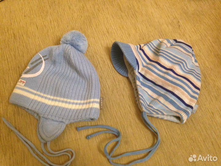 Шапки 46-48 на мальчика, краги