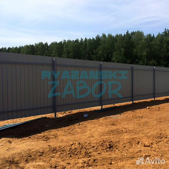 Забор на винтовых сваях в Милославском