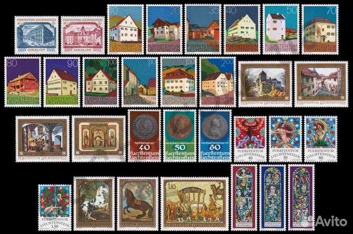 Почтовые марки Лихтенштейна 1978/1986