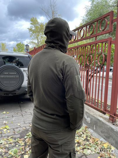 Куртка флисовая alpha hoodie Helikontex олива