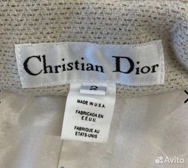 Christian Dior винтаж жакет пиджак р.2 оригинал