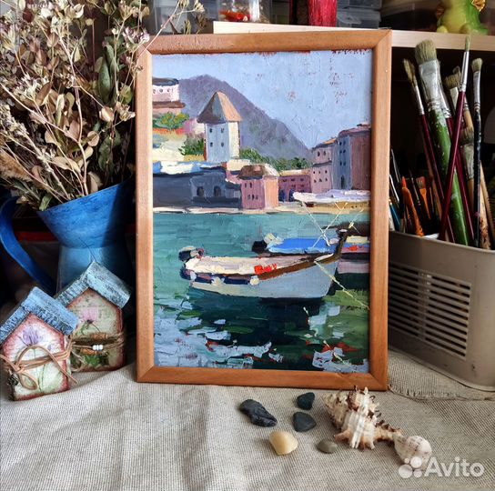 Картина маслом. Морской этюд