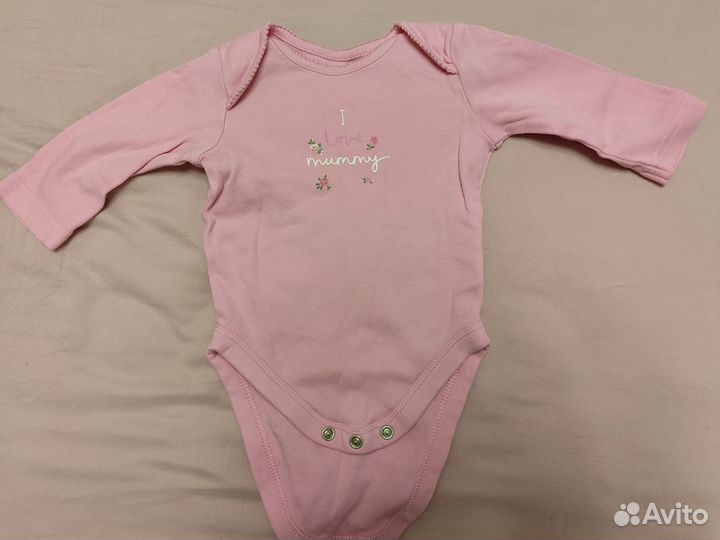 Боди mothercare 50-56-62см, 0-3 месяца, бу