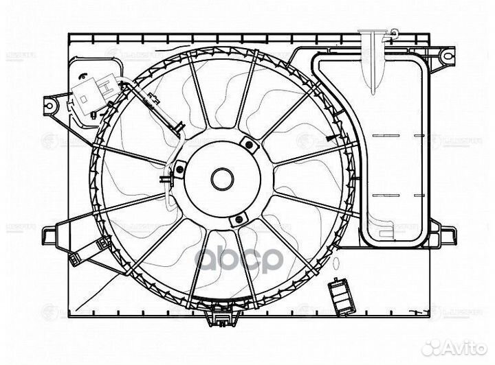 LFK0819 luzar Вентилятор радиатора KIA soul II