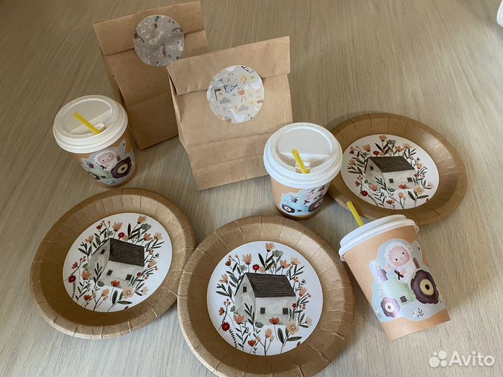 Бумажная посуда для детских праздников