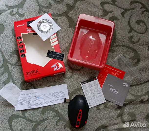 Беспроводная мышь игровая redragon shark