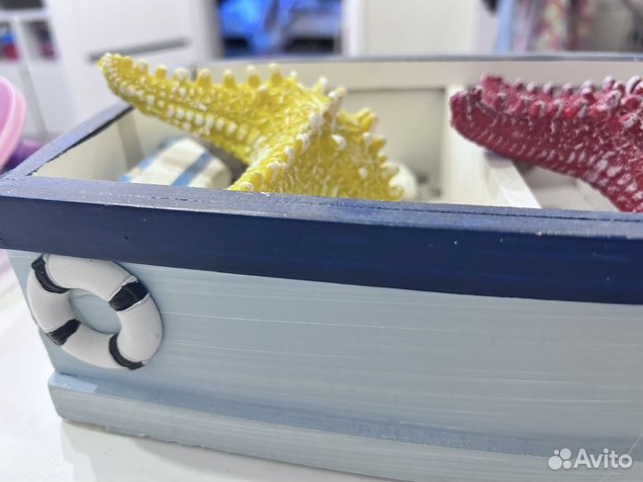 Декор Корабль с морскими звездами