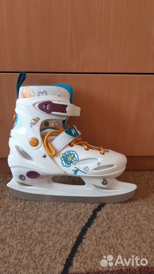Коньки раздвижные для девочки размер 34-37