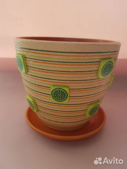 Керамический горшок для цветов кашпо