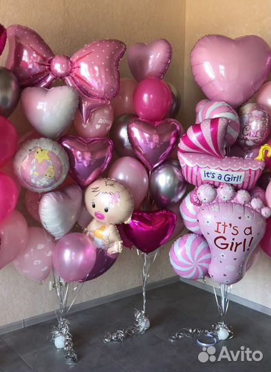 Воздушные шары на выписку из роддома с доставкой