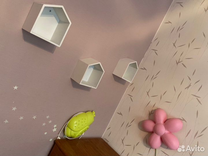Светильники детские IKEA + полки-домики