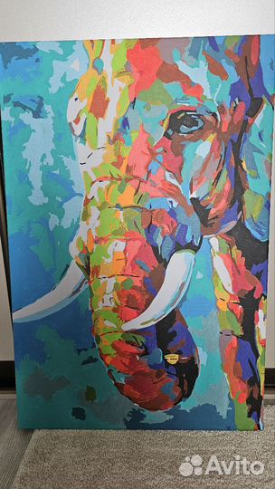 Интерьерная картина большая 60/90 Слон