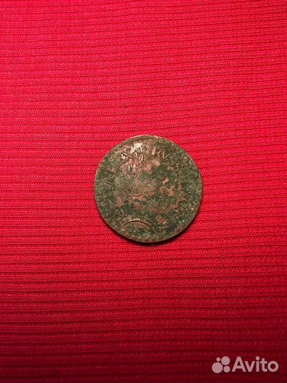 Деньга Петр 1 медь. 1700 год