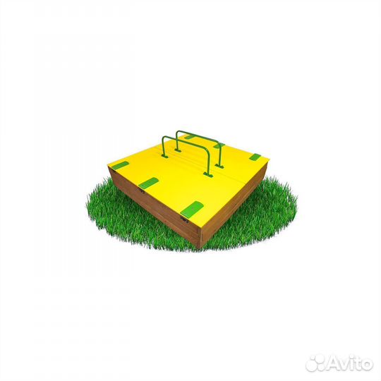 Детская песочница с крышками-столиками 1,5х1,5м