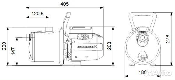 Насос самовсасывающий Grundfos JP 4-47