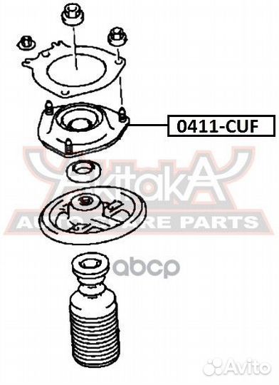 Опора амортизатора перед прав/лев 0411-CUF