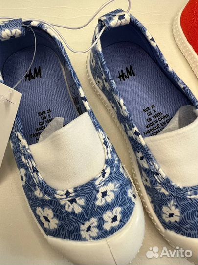 Мокасины для девочек H&M размеры 24,25,26,27