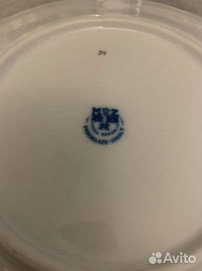 MZ underglaze Cobalt тарелка