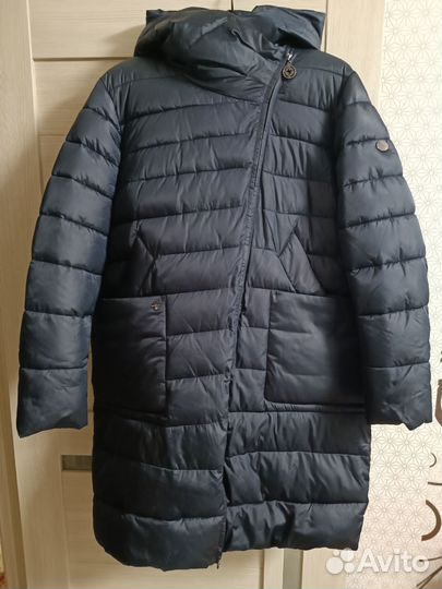 Пуховик женский длинный с капюшоном