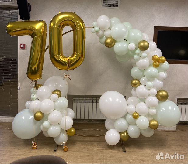 Фотозона из воздушных шаров, гелиевые шары