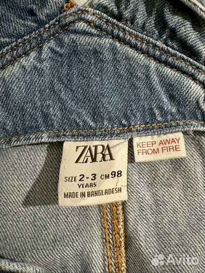 Джинсовый комбинезон zara 98