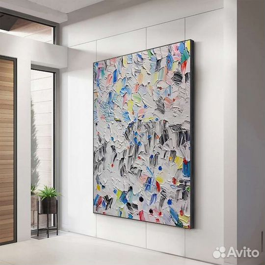 Картина маслом приятная абстракция