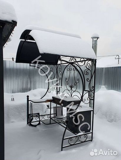 Мангал с крышей