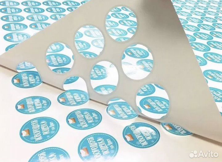 Этикетки стикеры любых форм тираж от 100